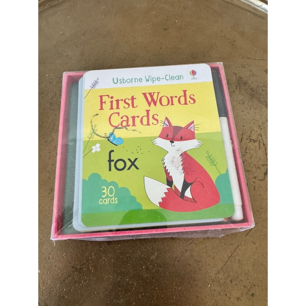 Usborne Wipe Clean Learn To Read First Words Cards Flash Pre-k